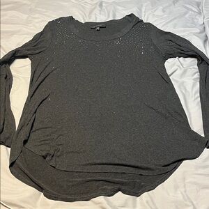 Karen Kane Charcoal Long Sleeve Top